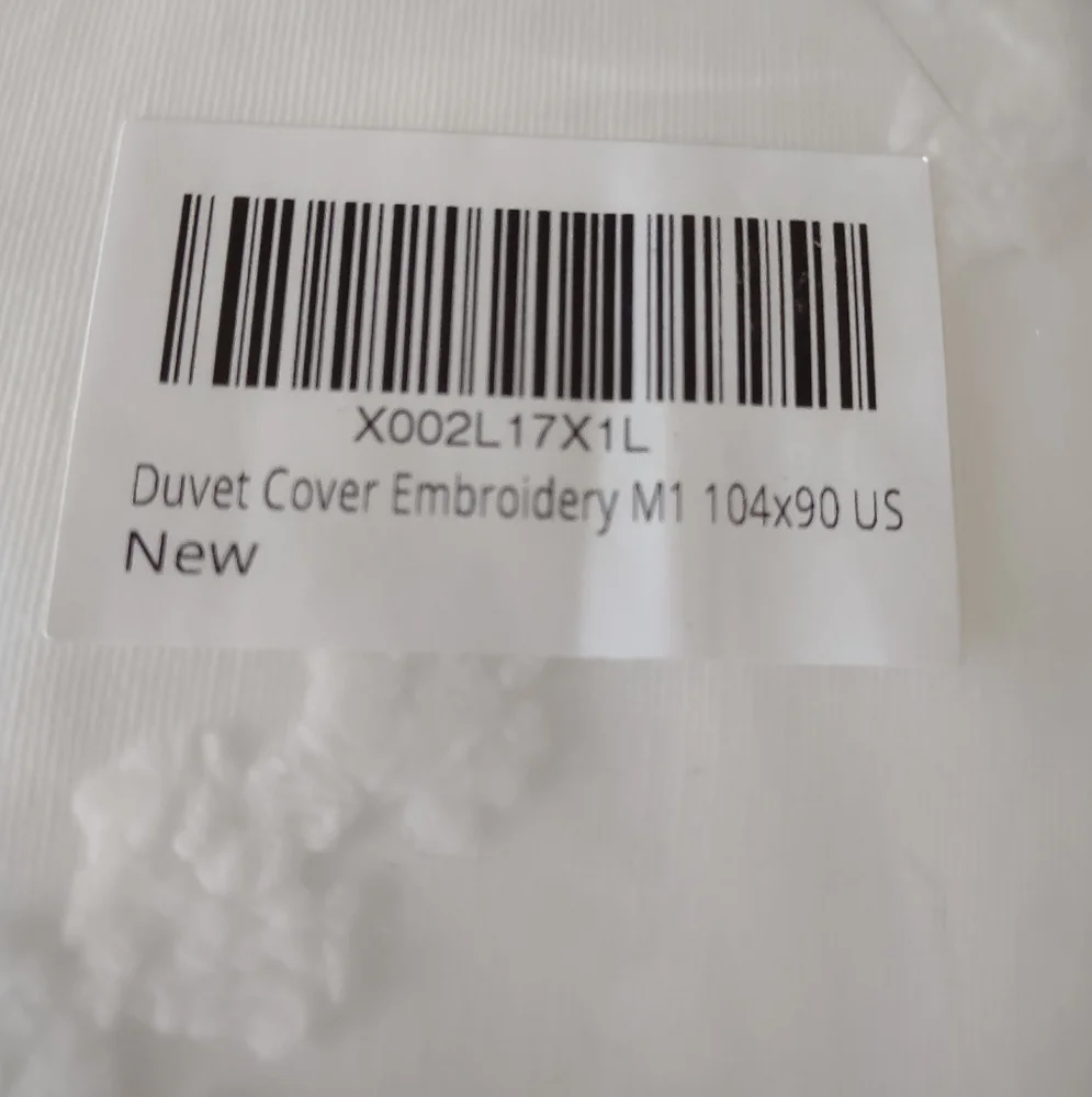 New 🆕 3 Items King Boho tuffed embroidery white duvet cover set 2 pillowcases